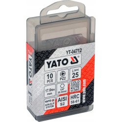 Groty do wkrętarki pz2X25 mm, 10 sztuk YT-04712