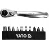 Zestaw bitów z grzechotką 1/4" 11 sztuk Yato YT-14390