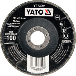 Ściernica listkowa wypukła 125mm p60 - Yato