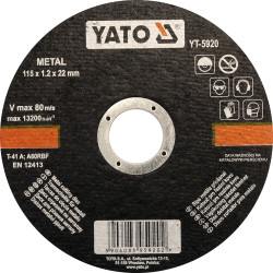 30 x Tarcza do cięcia metalu 115 x 1,2 x 22 mm - Yato