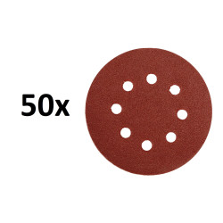Krążki ścierne rzep otwory 125mm granulacja 80 P80 50 sztuk