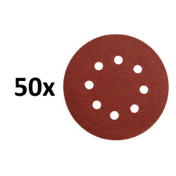 Krążki ścierne rzep otwory 125mm granulacja 40 P40 50 sztuk