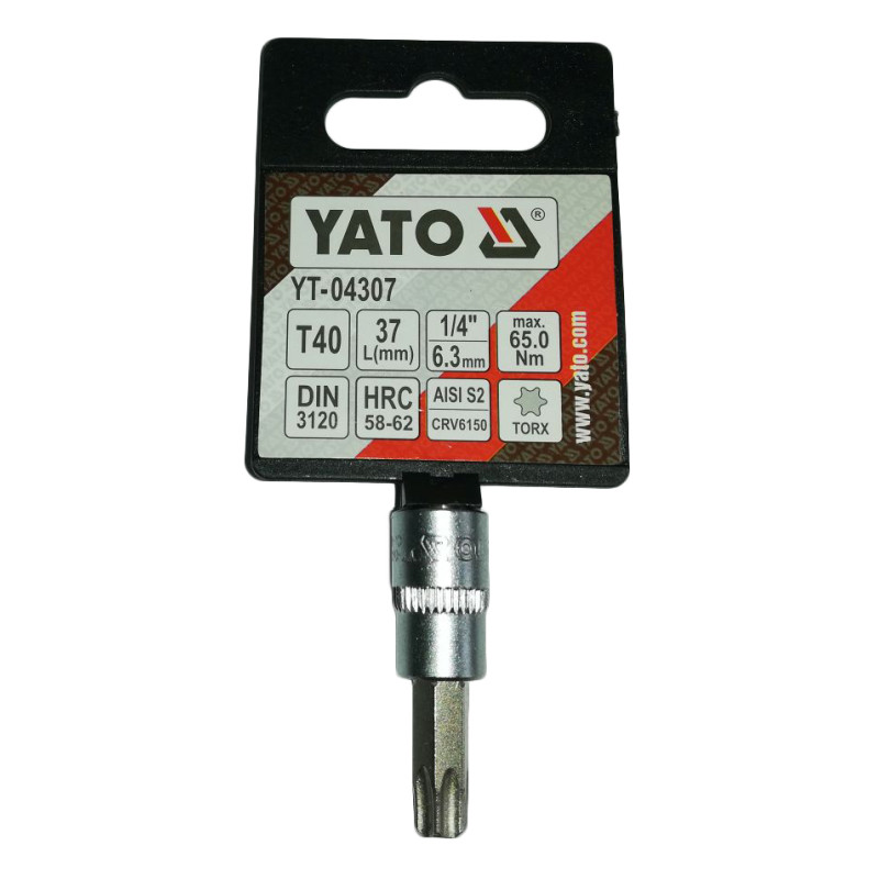 Klucz trzpieniowy TORX 1/4" T40 L37MM - Yato Klucz trzpieniowy TORX 1/4" T40 L37MM - Yato