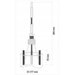 Honownica do cylindrów 51-177 mm Yato YT-05812