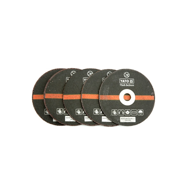 Tarcza do cięcia metalu 75x2x9,5 mm, kpl. 5 szt. - Yato