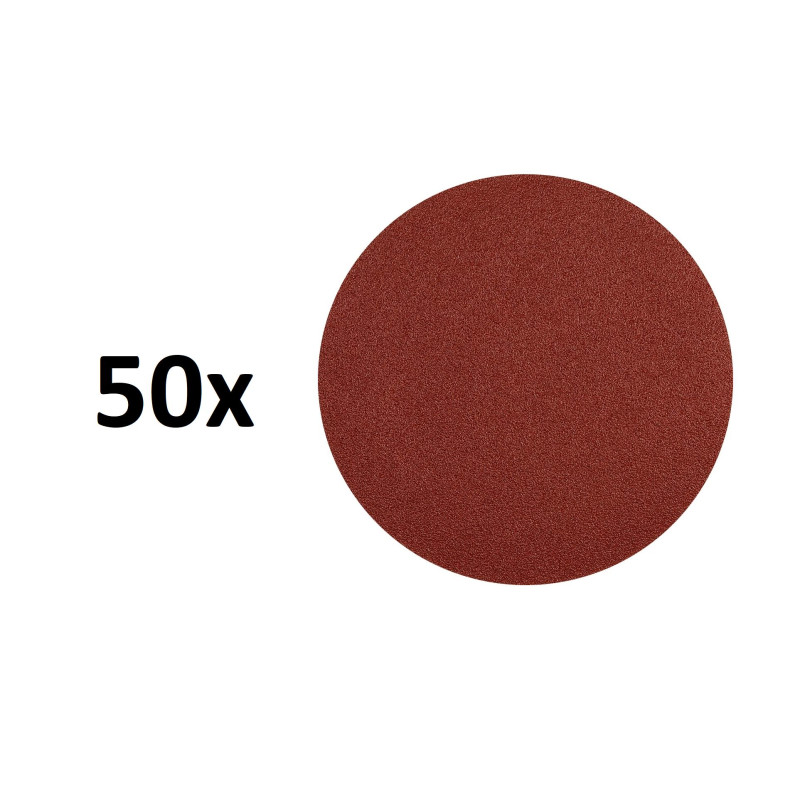 Krążki ścierne z rzepem 125mm granulacja 150 P150 50 sztuk Krążki ścierne z rzepem 125mm granulacja 150 P150 50 sztuk