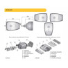 Reflektor lampa przedni prawy + lewy koparka ładowarka JCB Agri RGV1.49000 RGV1.49010