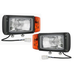 Reflektor przedni H4 prawy + lewy 245x110 przewód + złącze AMP Wesem REPR1.24204 REPR1.24205
