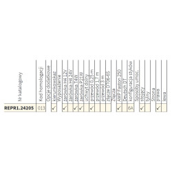 Reflektor przedni H4 prawy + lewy 245x110 przewód + złącze AMP Wesem REPR1.24204 REPR1.24205