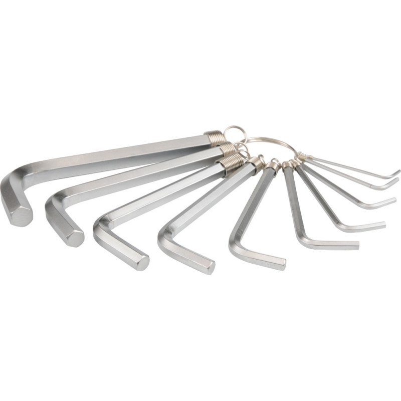Klucze imbusowe hex, 1,5-10 mm, kpl. 10 szt