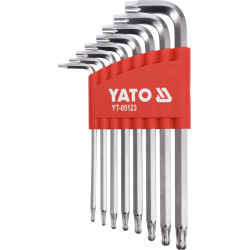 Zestaw kluczy torx z kulką długie 8cz. T9-T40