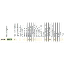 Reflektor przedni H4 lewy 245x110 przewód + złącze AMP Wesem REPR1.24204