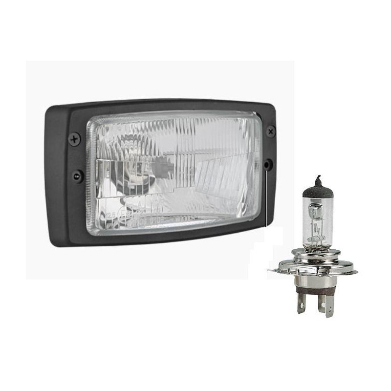 Reflektor lampa ramka Zetor Ursus Fendt Farmer Case IH Wesem + żarówka H4 RE.29878 Reflektor lampa ramka Zetor Ursus Fendt Farmer Case IH Wesem + żarówka H4 RE.29878