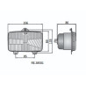 Reflektor lampa H4 156x93 Valtra seria A C M N S T0 T1 T2 XM RE.38501