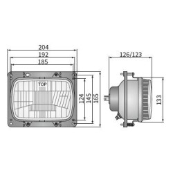 Reflektor lampa przód H4 New Holland Fiat RE.27708