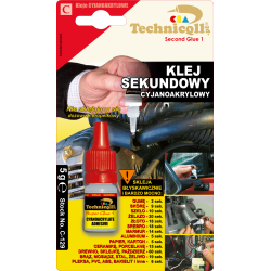 Technicoll klej sekundowy do metalu gumy drewna szkła skóry 5g