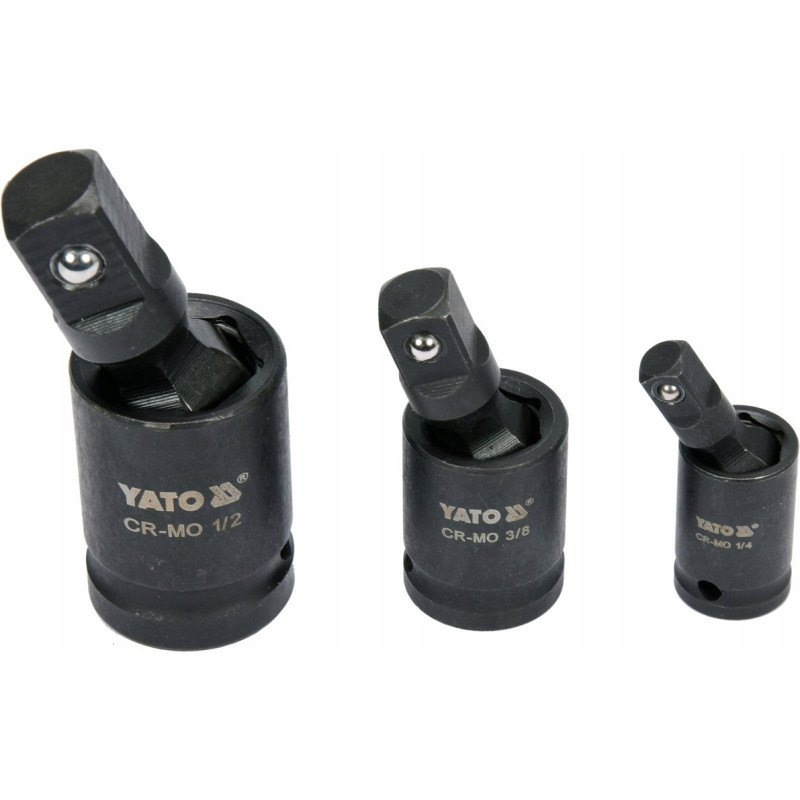 Zestaw przegubów udarowych 1/4" 3/8" 1/2" 3 sztuki Yato YT-10643 Zestaw przegubów udarowych 1/4" 3/8" 1/2" 3 sztuki Yato YT-10643
