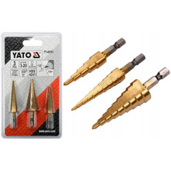 Zestaw wierteł stopniowych 3 sztuki Yato YT-44731