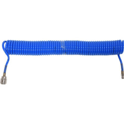 Wąż spiralny 5.5mm x 8mm x 10m PU z szybkozłączami YT-24202