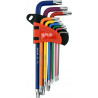 Kolorowy zestaw kluczy imbus imbusy TROX TR T10 - T 50 9 szt