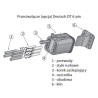 Reflektor lampa kierunkowskaz prawa + lewa złącze Deutsch pług traktor A.07131 RGV1B.52400 RGV1B.52410