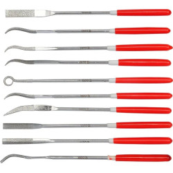 Zestaw pilników iglaków diamentowych 3 x 140 x 25 mm 10 sztuk YT-6145