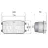 Reflektor lampa Wesem Zetor Ursus Farmer H4 156x93x86 Wesem RE.21479