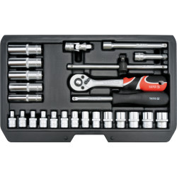 Zestaw narzędziowy 1/4" kpl 25 szt - Yato