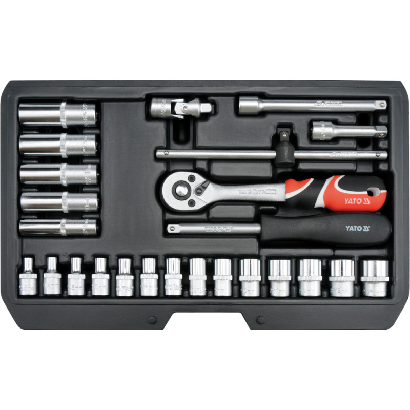 Zestaw narzędziowy 1/4" kpl 25 szt - Yato Zestaw narzędziowy 1/4" kpl 25 szt - Yato