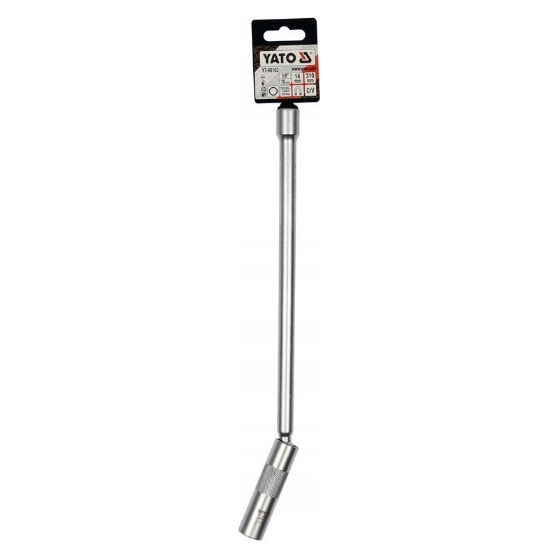 Klucz do świec 14mm z przedłużka 3/8" i magnesem długość 310mm Klucz do świec 14mm z przedłużka 3/8" i magnesem długość 310mm