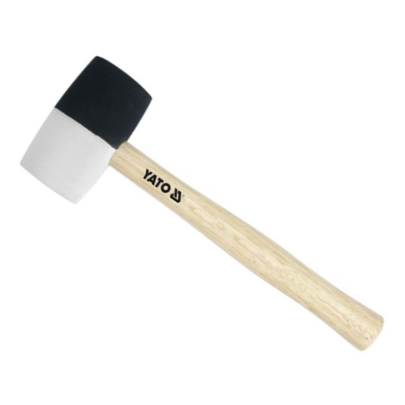 Młotek gumowy z drewnianym trzonkiem 370g Yato YT-4602 Młotek gumowy z drewnianym trzonkiem 370g Yato YT-4602