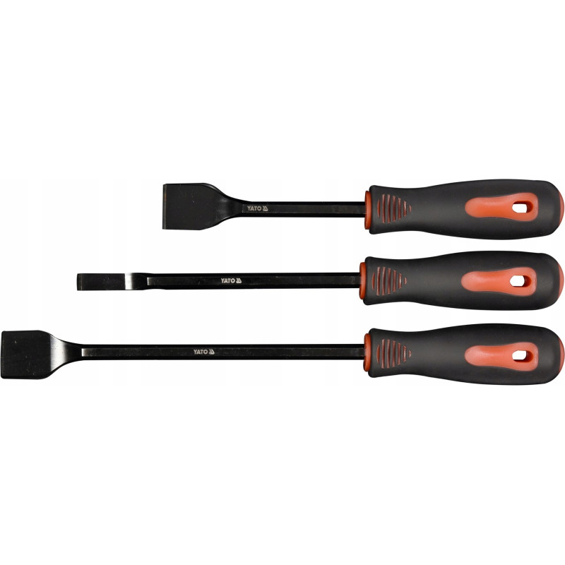 Zestaw 3 skrobaków do usuwania uszczelek głowic nawęgleń