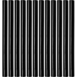 Klej termotopliwy 7,2x100MM 12 sztuk czarny