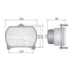 Reflektor lampa R2 Eicher Kubota New Holland Case Same Fiat RGP2.52650