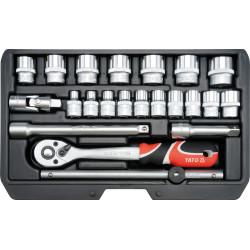 Zestaw narzędziowy 3/8" kpl 22 części - Yato