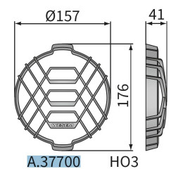 Osłona kratka reflektora do lamp HO3  Wesem A.37700