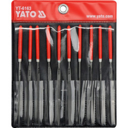 Zestaw pilników iglaków 3x140x65 mm 10 sztuk Yato YT-6163