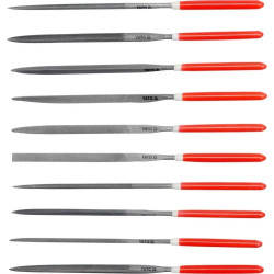 Zestaw pilników iglaków 3x140x65 mm 10 sztuk Yato YT-6163