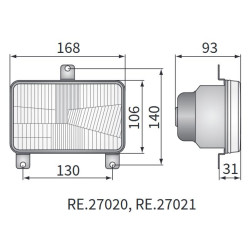 Reflektor lampa typu H4 Same Roller 55W 70W RE.27021