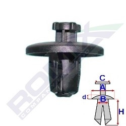 Kołek rozporowy Citroen C4 C8 C3 Peugeot 406 10 sztuk