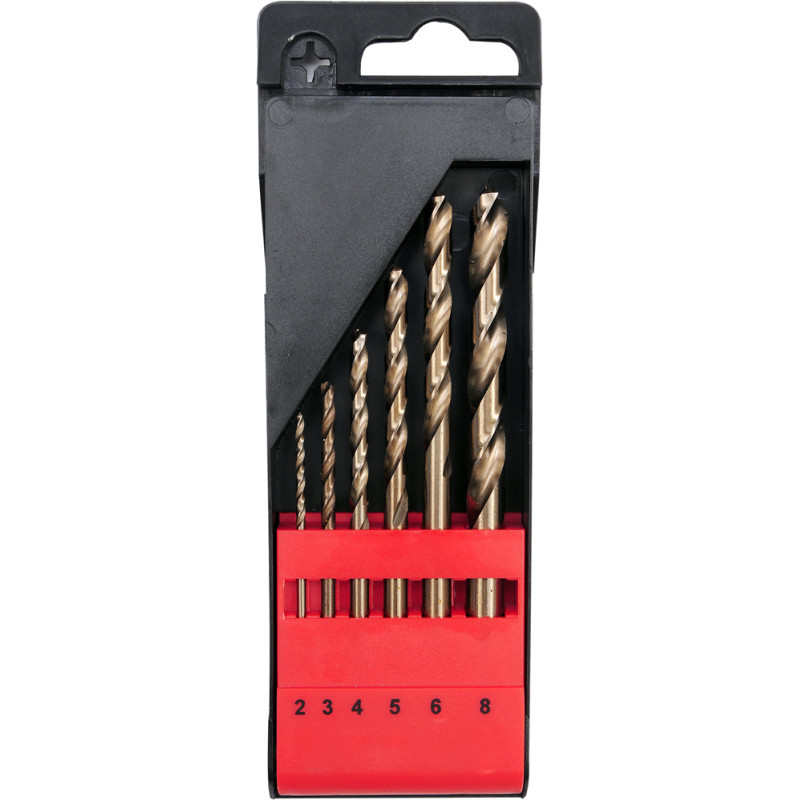 Zestaw wierteł do metalu CO-HSS 6 sztuk 2-8mm - Yato