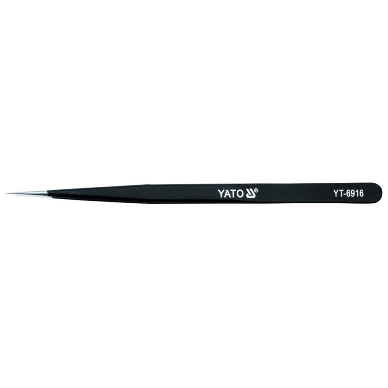 Pęseta prosta antystatyczna 140 mm powlekana
