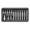 Końcówki wkrętakowe torx, kpl. 15 szt. - Yato