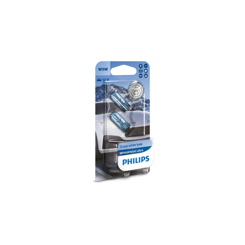 Żarówki Philips White Vision Ultra 12V W5W 5 W 2 sztuki