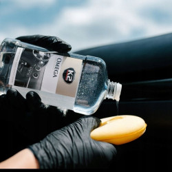 K2 OMEGA Żel do polerowania plastików + gąbka mikrofibra
