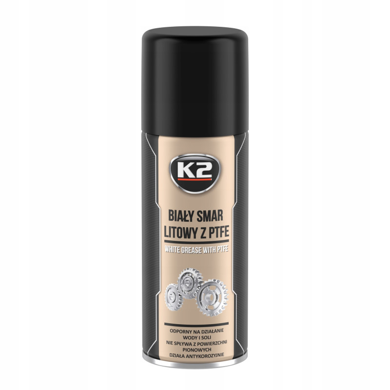 K2 PRO Biały smar litowy z PTFE w sprayu spreyu 400ml K2 PRO Biały smar litowy z PTFE w sprayu spreyu 400ml