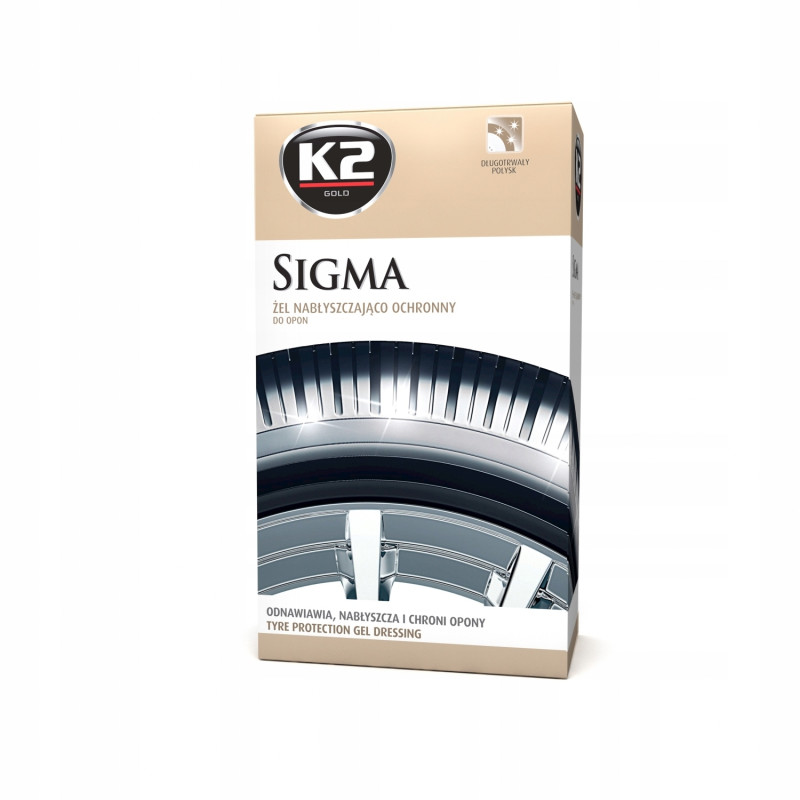 K2 SIGMA Żel do nabłyszczania opon gumy + aplikator gąbka 0,5l K2 SIGMA Żel do nabłyszczania opon gumy + aplikator gąbka 0,5l