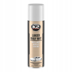 K2 Farba biała matowa lakier akrylowy matowy w sprayu spreyu 500 ml