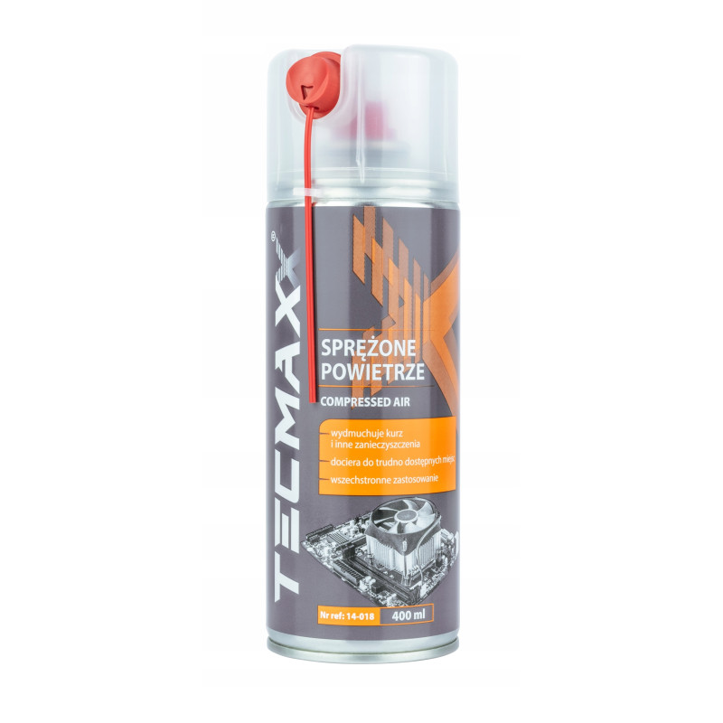 TECMAXX Sprężone powietrze w spreyu do czyszczenia + słomka 400 ml TECMAXX Sprężone powietrze w spreyu do czyszczenia + słomka 400 ml