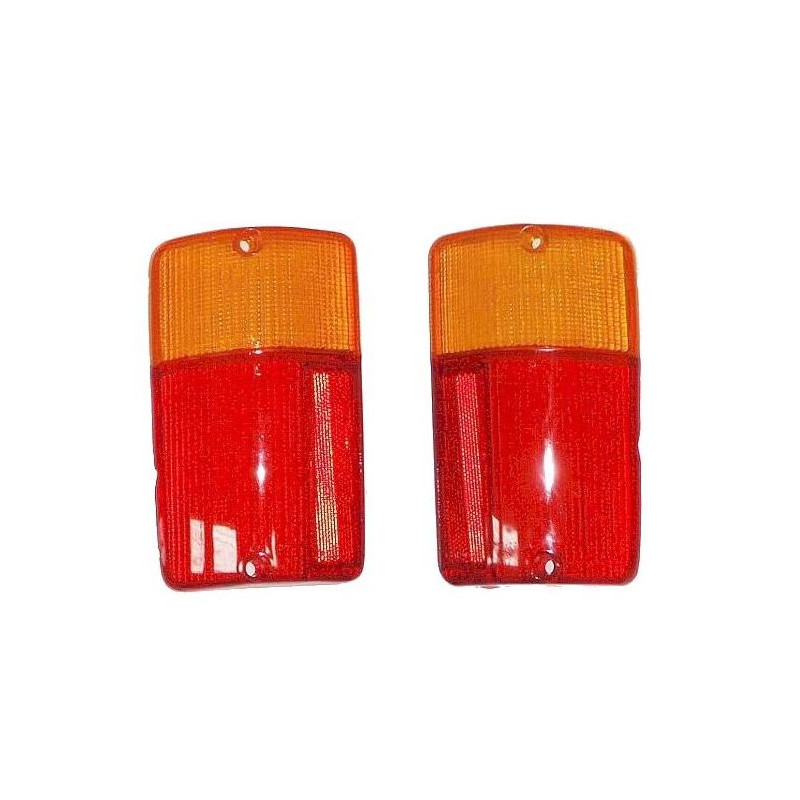 Klosz klosze lampy tył tylnej lewy + prawy Fiat 126p EL Elegant pomarańczowo-czerwony